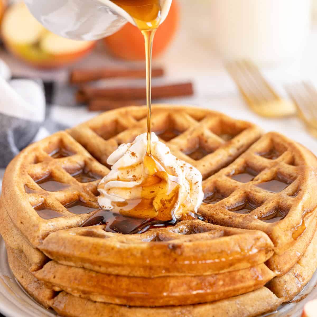 Secret to Irresistible Apple Cinnamon Waffles: Brown Butter & More